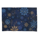 Search for snowflake pattern pillowcases Blue