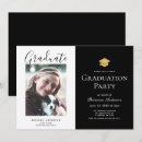 Search for chic graduation invitations Black