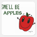 Recherche de pomme heureuse autocollants Mignon