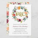 Search for floral wreath birthday invitations Pretty