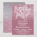 Search for ombre birthday invitations Glamourous