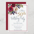 Search for red and gold birthday invitations Floral