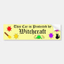 Search for witchcraft bumper stickers Broom