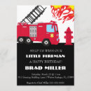 Recherche de fire truck anniversaire invitations Mignon