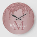 Search for glitter clocks Rose gold glitter