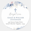 Search for round baptism stickers Watercolor floral