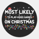 Search for video gamer stickers Xmas