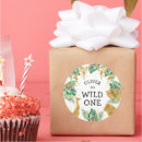 Search for monkey first birthday stickers One year old