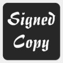 Recherche de copie autocollants Signé
