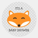Recherche de rouge renard autocollants Baby shower