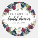 Search for blue and burgundy stickers Bridal shower