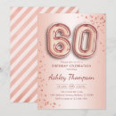 Search for balloons 60th birthday invitations Elegant