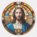 Search for stained glass jesus stickers Religion