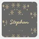Search for monogrammed snowflake stickers Gold
