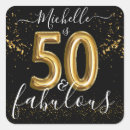 Search for elegant black gold birthday party stickers Script typography