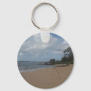 Search for footprints in the sand keychains Ocean