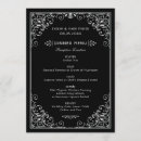 Search for black and silver wedding menus Vintage