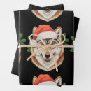 Search for christmas wolf gift wrap Santa