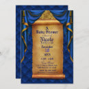 Search for royal blue gold baby shower invitations Damask
