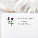 Search for thistle return address labels Watercolor