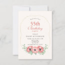 Search for elegant 55th birthday invitations Floral