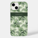 Search for green palm leaves iphone cases Leaf