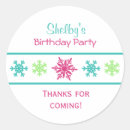 Search for snowflake birthday stickers Blue