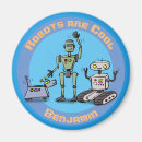 Recherche de robot bleu magnets Rétro