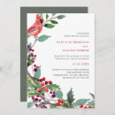 Search for cardinal wedding invitations Red and green