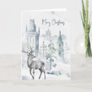 Search for snowy village christmas cards Deer