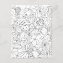Recherche de dessins au trait cartes postales Floral
