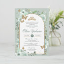 Search for sage green quinceanera invitations Butterflies