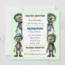 Search for zombie birthday invitations Funny