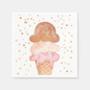 Search for ice cream cone napkins Pink