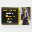 Search for adult birthday banners Gold black