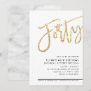 Search for glamorous 40th birthday invitations Modern