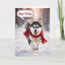 Search for husky christmas cards Winter
