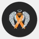 Search for orange awareness ribbon stickers Leukaemia support