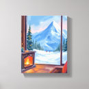 Search for fireplace canvas prints Watercolor