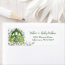 Search for white flower return address labels Green