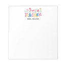 Recherche de fleurs roses blocsnotes Teacher