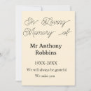 Search for memorial invitations In loving memory of