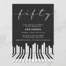 Recherche de piano anniversaire invitations Noir et blanc