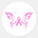 Search for breast cancer butterfly stickers Pink
