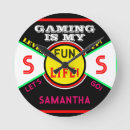Search for game room clocks Black