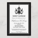 Search for chandelier birthday invitations White