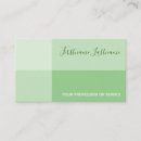Recherche de tons de vert cartes visite Customer