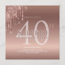 Search for pink 40th birthday invitations Glitter