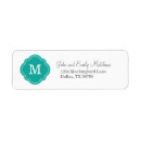 Search for monogram quatrefoil return address labels Modern