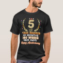 Search for 5th year anniversary tshirts Married
